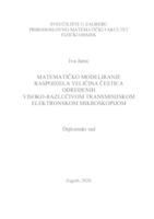 prikaz prve stranice dokumenta Matematičko modeliranje raspodjela veličina čestica određenih visoko-razlučivom transmisijskom elektronskom mikroskopijom