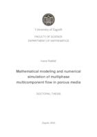 prikaz prve stranice dokumenta Mathematical modeling and numerical simulation of multiphase multicomponent flow in porous media