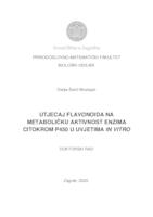 prikaz prve stranice dokumenta Utjecaj flavonoida na metaboličku aktivnost enzima citokrom P450 u uvjetima in vitro