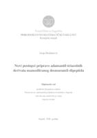prikaz prve stranice dokumenta Novi postupci priprave adamantil-triazolnih derivata manoziliranog desmuramil-dipeptida