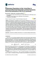prikaz prve stranice dokumenta Temperature Dependence of the Axion Mass in a Scenario Where the Restoration of Chiral Symmetry Drives the Restoration of the UA(1) Symmetry