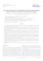 prikaz prve stranice dokumenta The mass discrepancy in intermediate- and high-mass eclipsing binaries: The need for higher convective core masses 