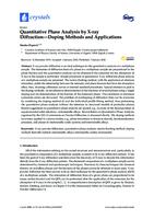 prikaz prve stranice dokumenta Quantitative Phase Analysis by X-ray Diffraction—Doping Methods and Applications