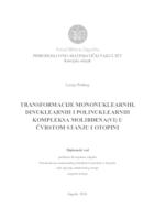 prikaz prve stranice dokumenta Transformacije mononuklearnih, dinuklearnih i polinuklearnih kompleksa molibdena(VI) u čvrstom stanju i u otopini