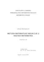 prikaz prve stranice dokumenta Metoda matematičke indukcije u nastavi matematike