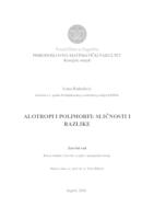 prikaz prve stranice dokumenta Alotropi i polimorfi: sličnosti i razlike