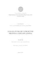 prikaz prve stranice dokumenta Analiza funkcije i strukture proteina ceruloplazmina
