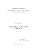 prikaz prve stranice dokumenta Modeli multivarijatne volatilnosti