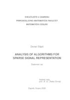 prikaz prve stranice dokumenta Analysis of algorithms for sparse signal representation