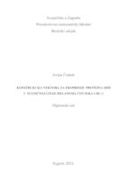 prikaz prve stranice dokumenta Konstrukcija vektora za ekspresiju proteina SHH u staničnoj liniji melanoma čovjeka CHL-1