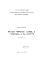 prikaz prve stranice dokumenta Metoda potpornih vektora s primjenama u bankarstvu