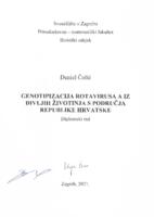prikaz prve stranice dokumenta Genotipizacija rotavirusa A iz divljih životinja s područja Republike Hrvatske