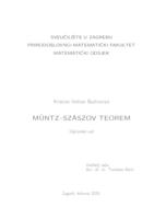 prikaz prve stranice dokumenta Müntz-Szászov teorem