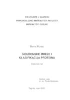 prikaz prve stranice dokumenta Neuronske mreže i klasifikacija proteina