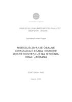 prikaz prve stranice dokumenta Međudjelovanje obalne cirkulacije zraka i duboke mokre konvekcije na istočnoj obali Jadrana