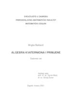 prikaz prve stranice dokumenta Algebra kvaterniona i primjene