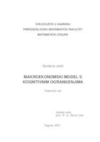 prikaz prve stranice dokumenta Makroekonomski model sa kognitivnim ograničenjima