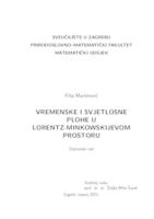 prikaz prve stranice dokumenta Vremenske i svjetlosne plohe u Lorentz-Minkowskijevom prostoru