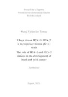prikaz prve stranice dokumenta Uloga virusa HSV-1 i HSV-2 u razvoju karcinoma glave i vrata